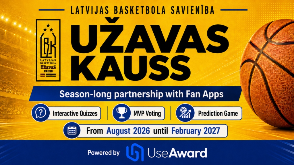 Fan Apps and Latvian Basketball Association Launch Season-Long Fan Engagement Platform for Užavas Kauss
